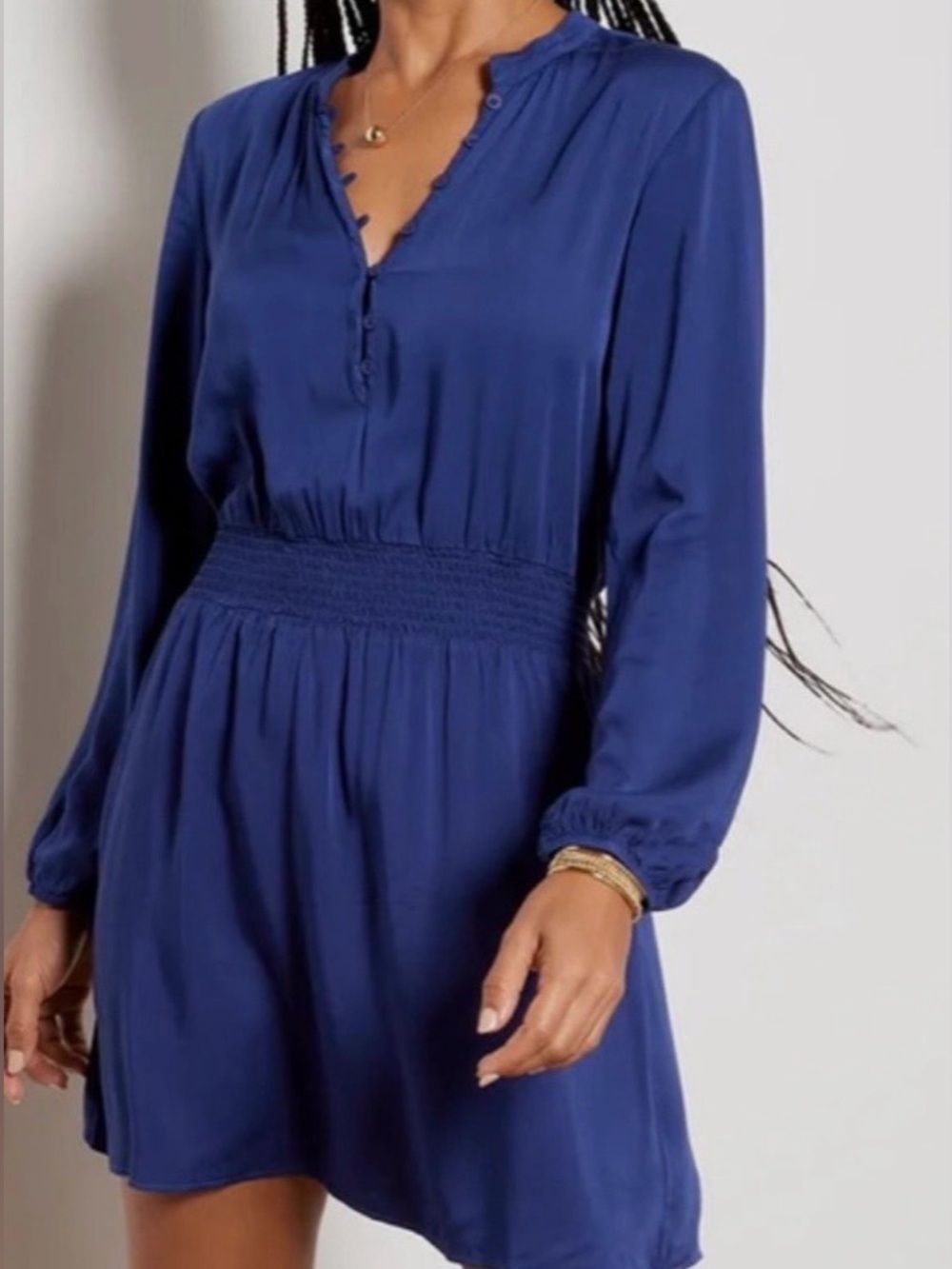 Cloth & Stone Long Sleeve Smocked Waist Dress